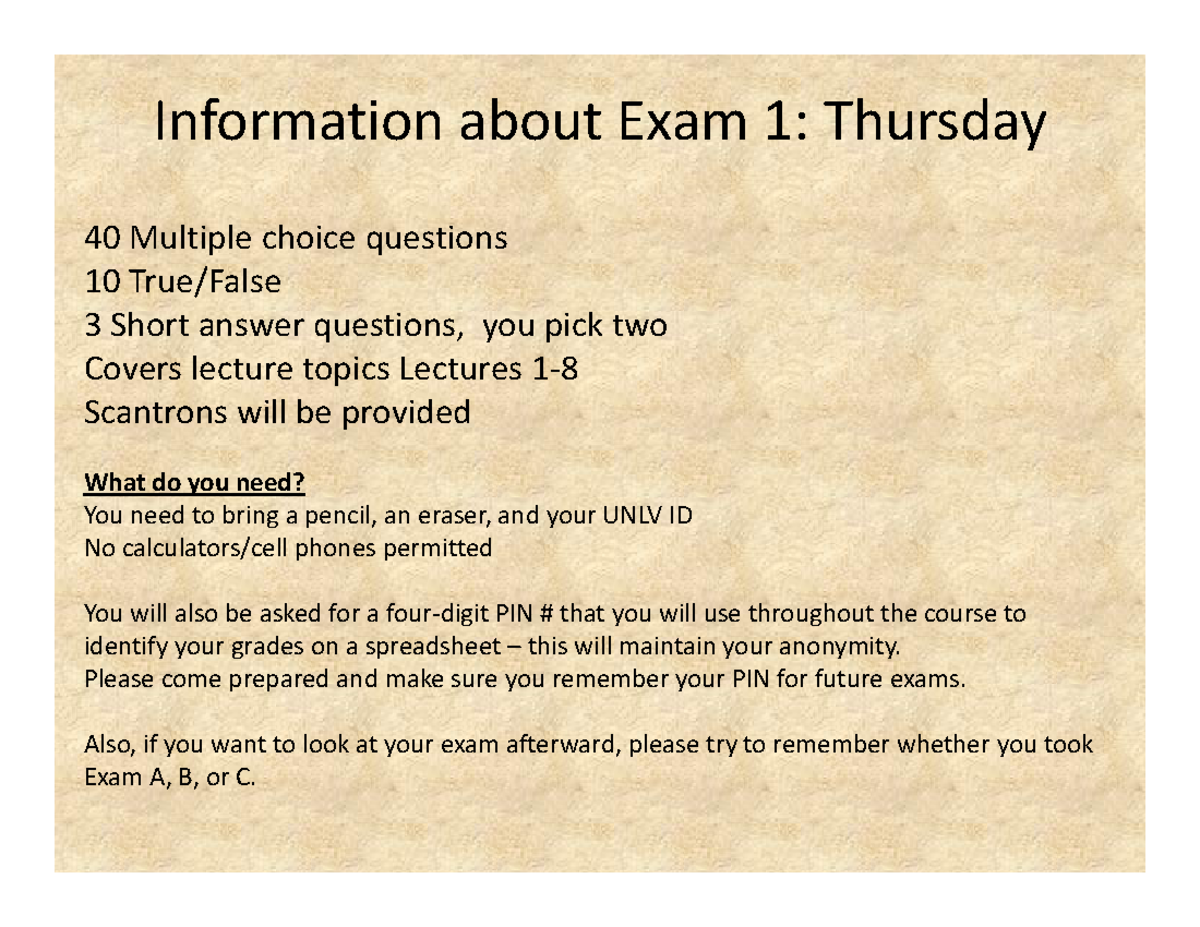 Lecture+9 - Lecture notes - 40 Multiple choice questions 10 True/False ...