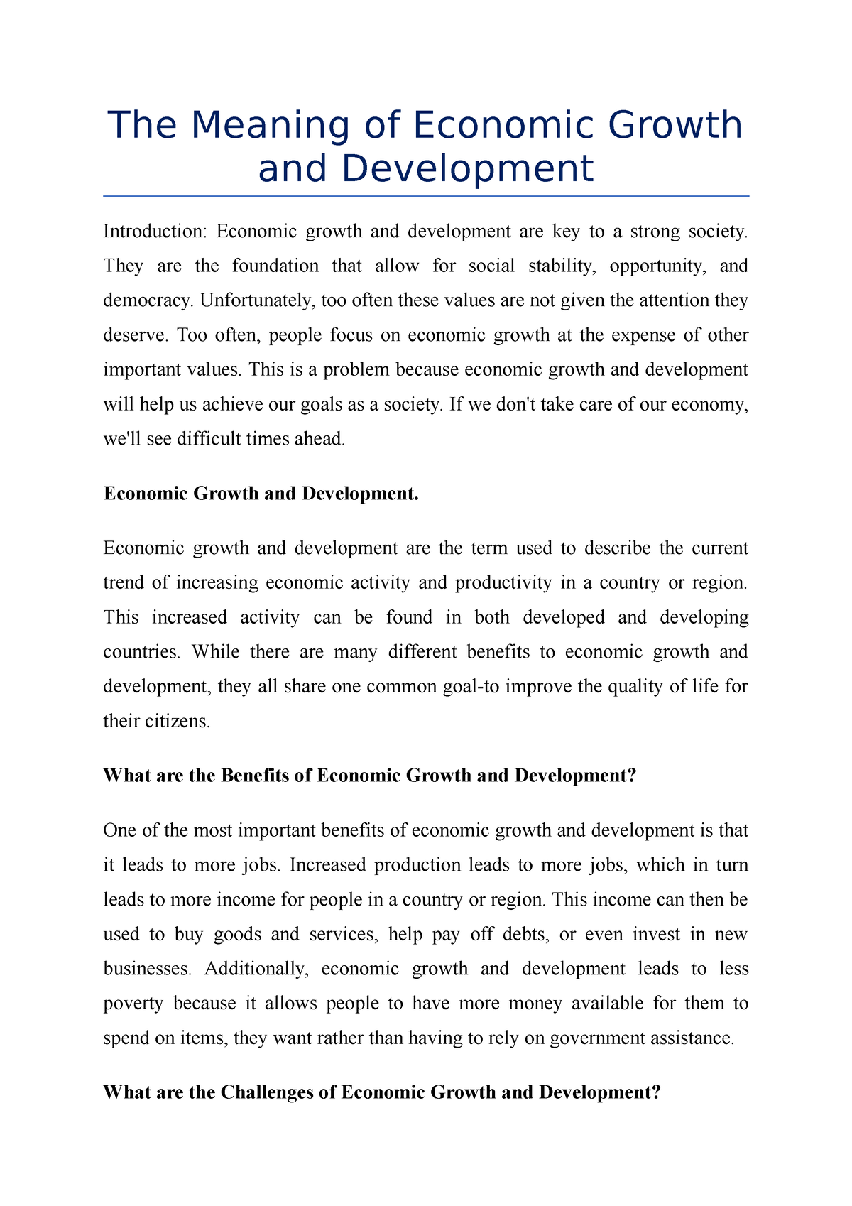 the-meaning-of-econ-omic-growth-and-development-the-meaning-of