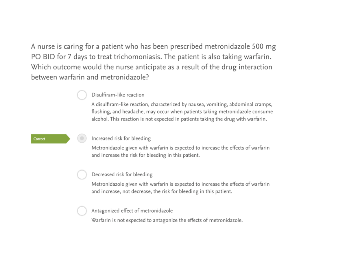 STI questions 12 Module 1 Evolve Drugs to Manage STIs NUR 1025C