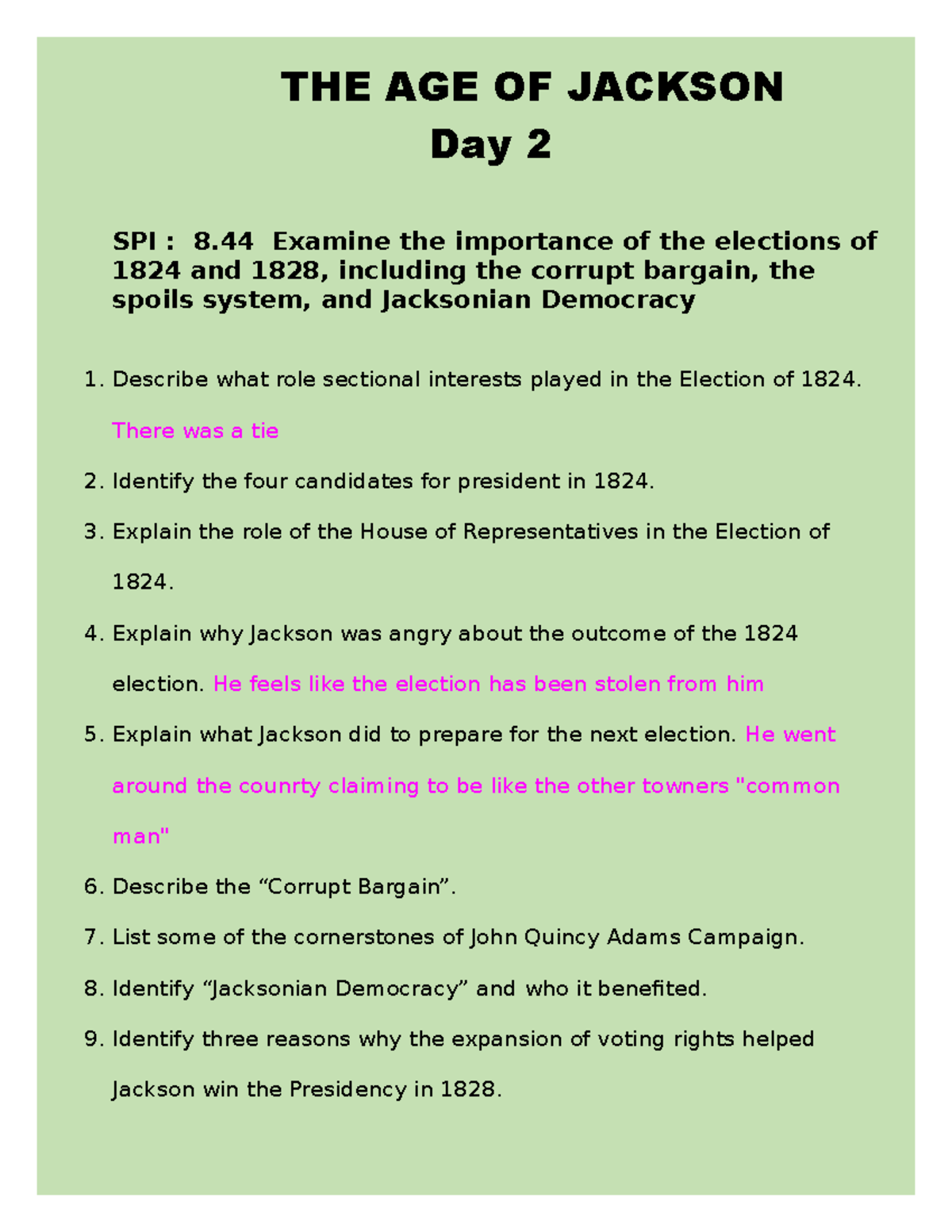 THE AGE OF Jackson Day 2 - dog - THE AGE OF JACKSON Day 2 SPI : 8 ...