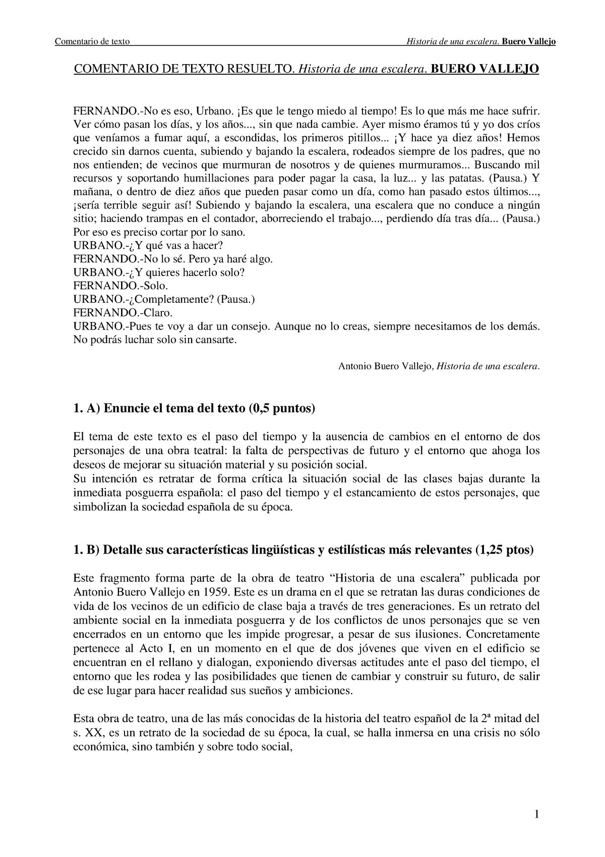 Anc3a1lisis de Historia de Una Escalera, PDF