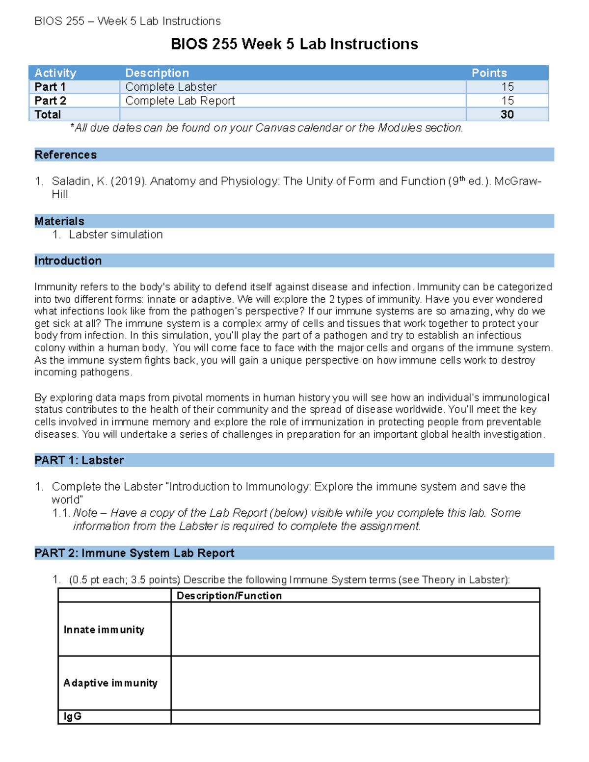 BIOS 255 Week 5 Lab Instructions - BIOS 255 – Week 5 Lab Instructions ...