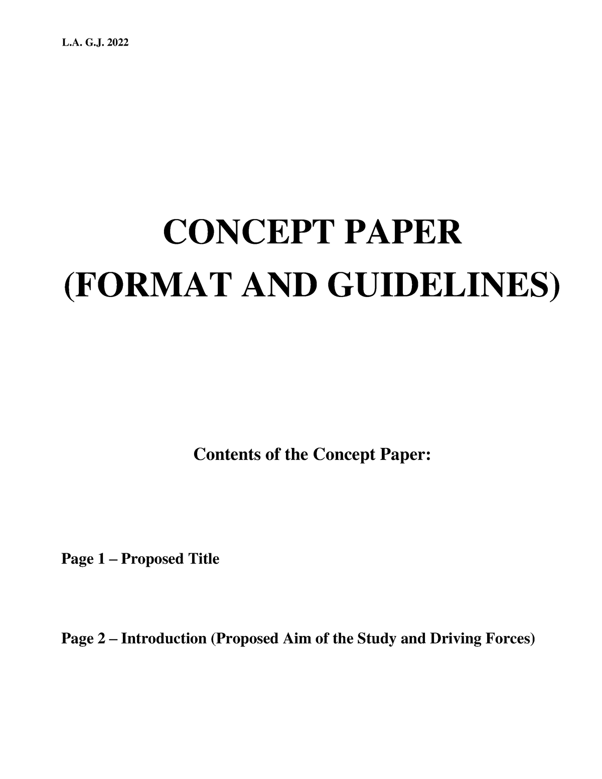academic research concept paper
