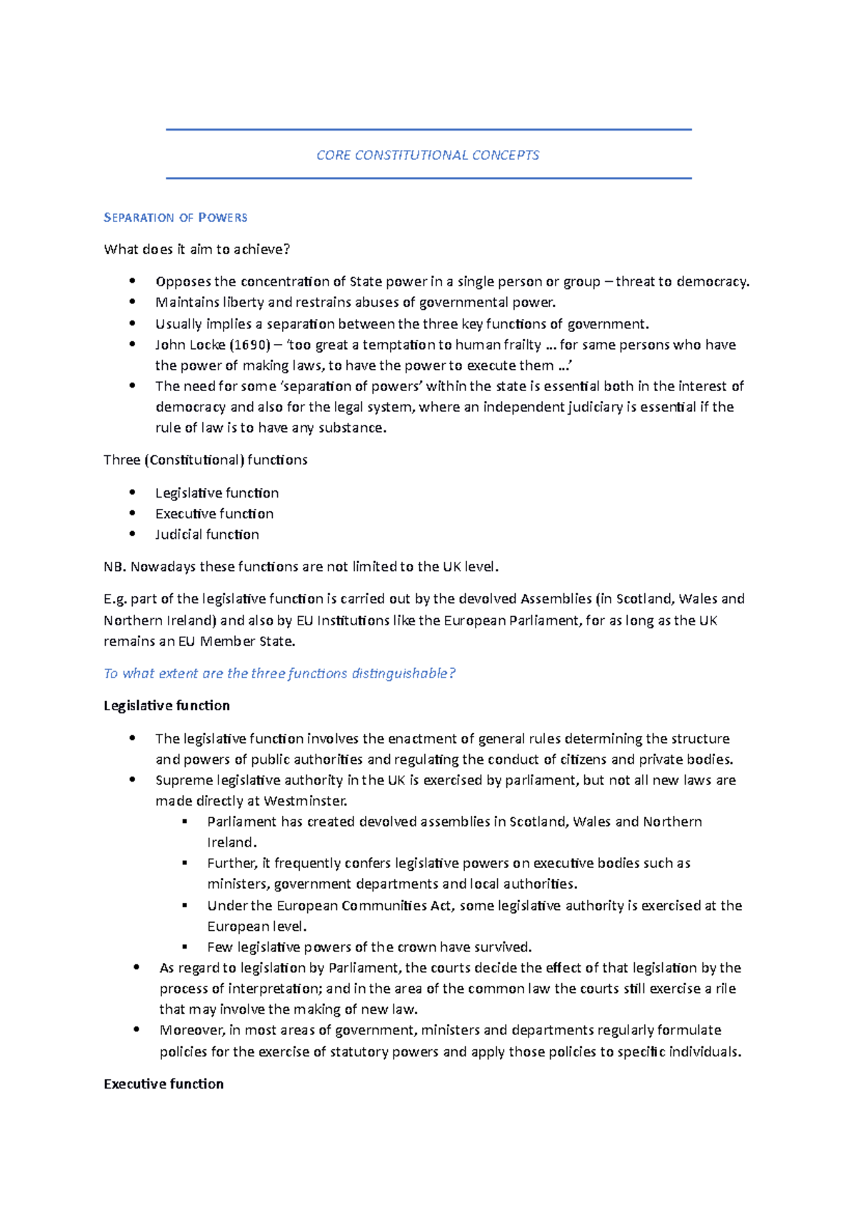 CORE Constitutional Concepts - CORE CONSTITUTIONAL CONCEPTS SEPARATION ...