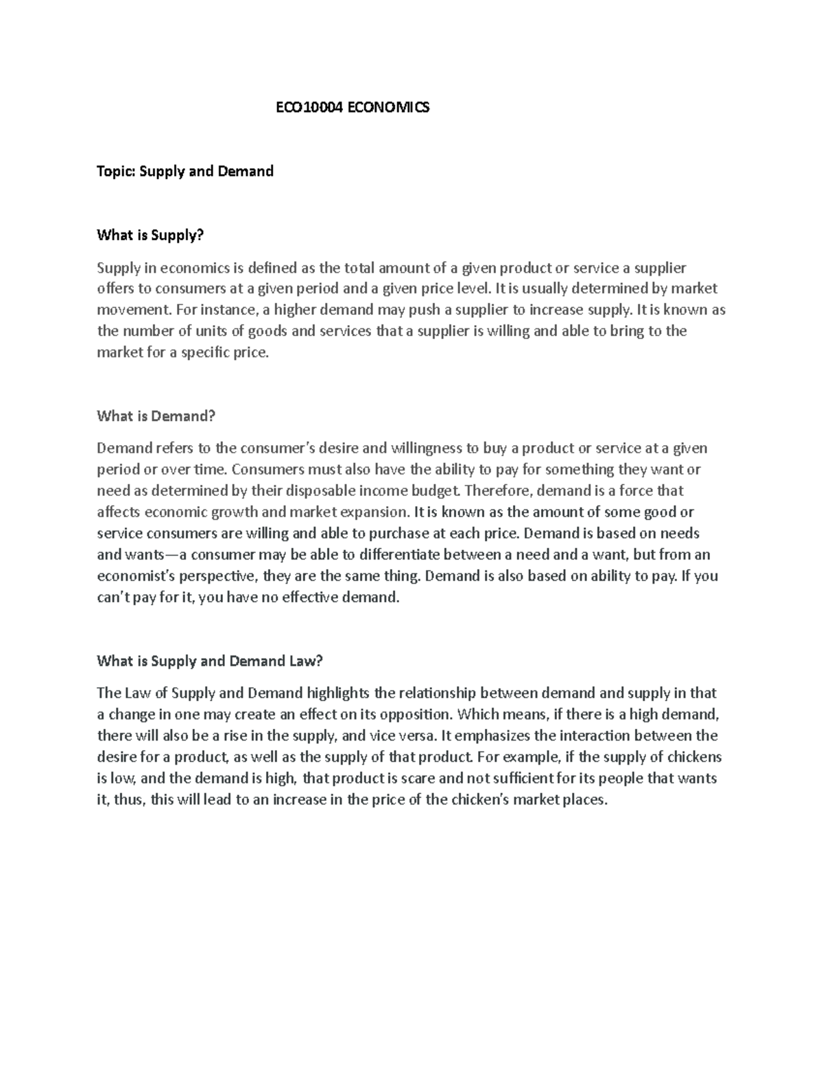 What Is Supply Schedule Economics Definition