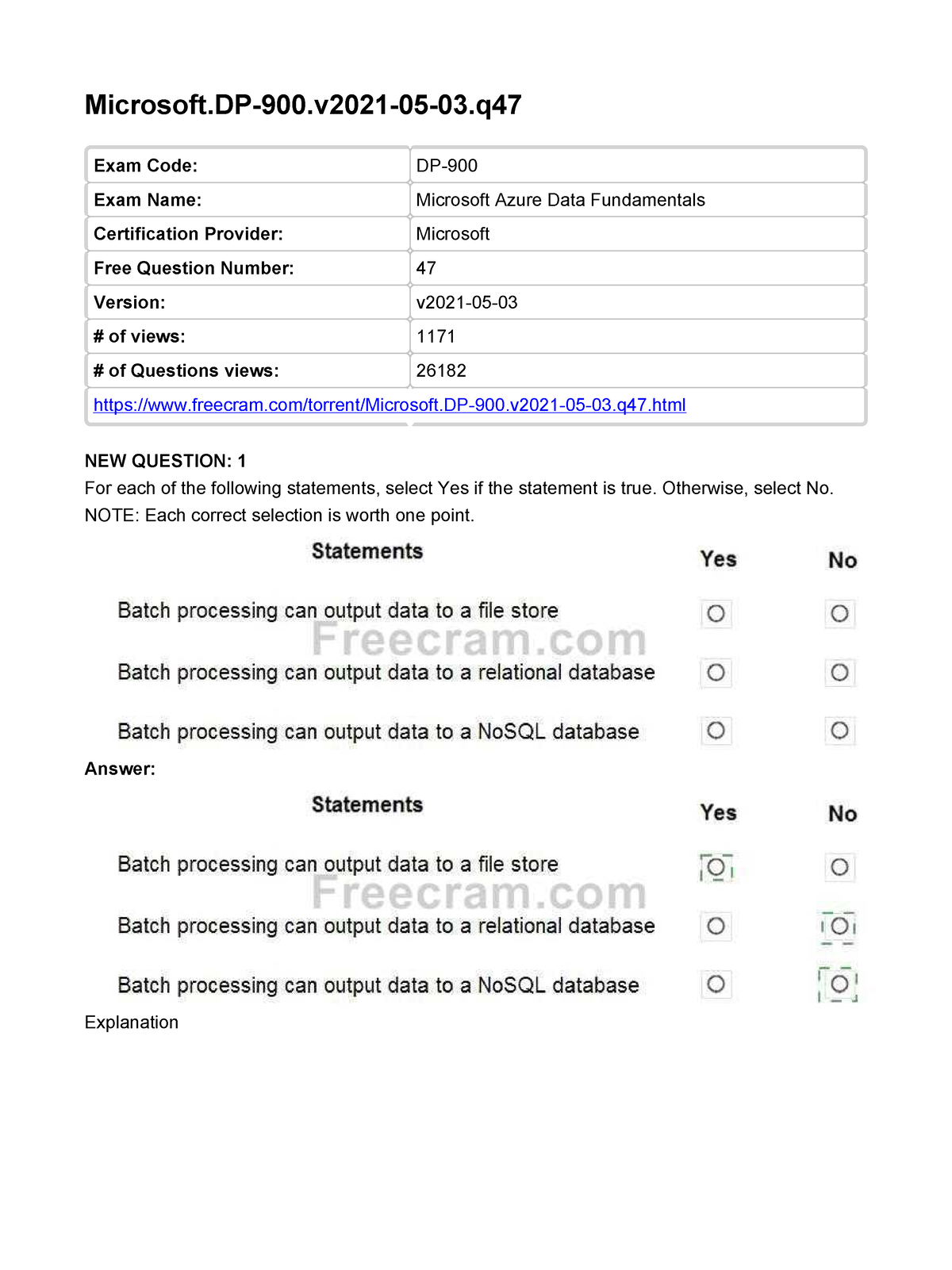 Test DP-900 Topics Pdf