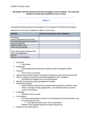 NR566 Midterm Study Guide Updated 071322 - Be Familiar With The ...