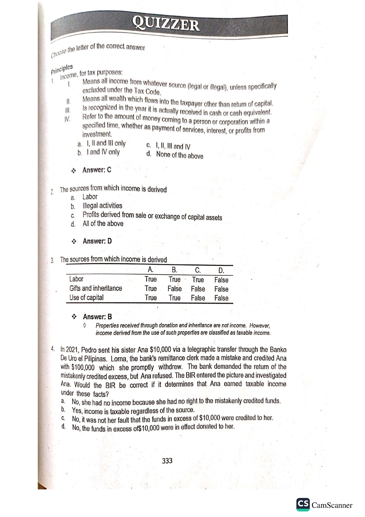 Gross- Income - Quizzes and notes - BS accountancy - Studocu