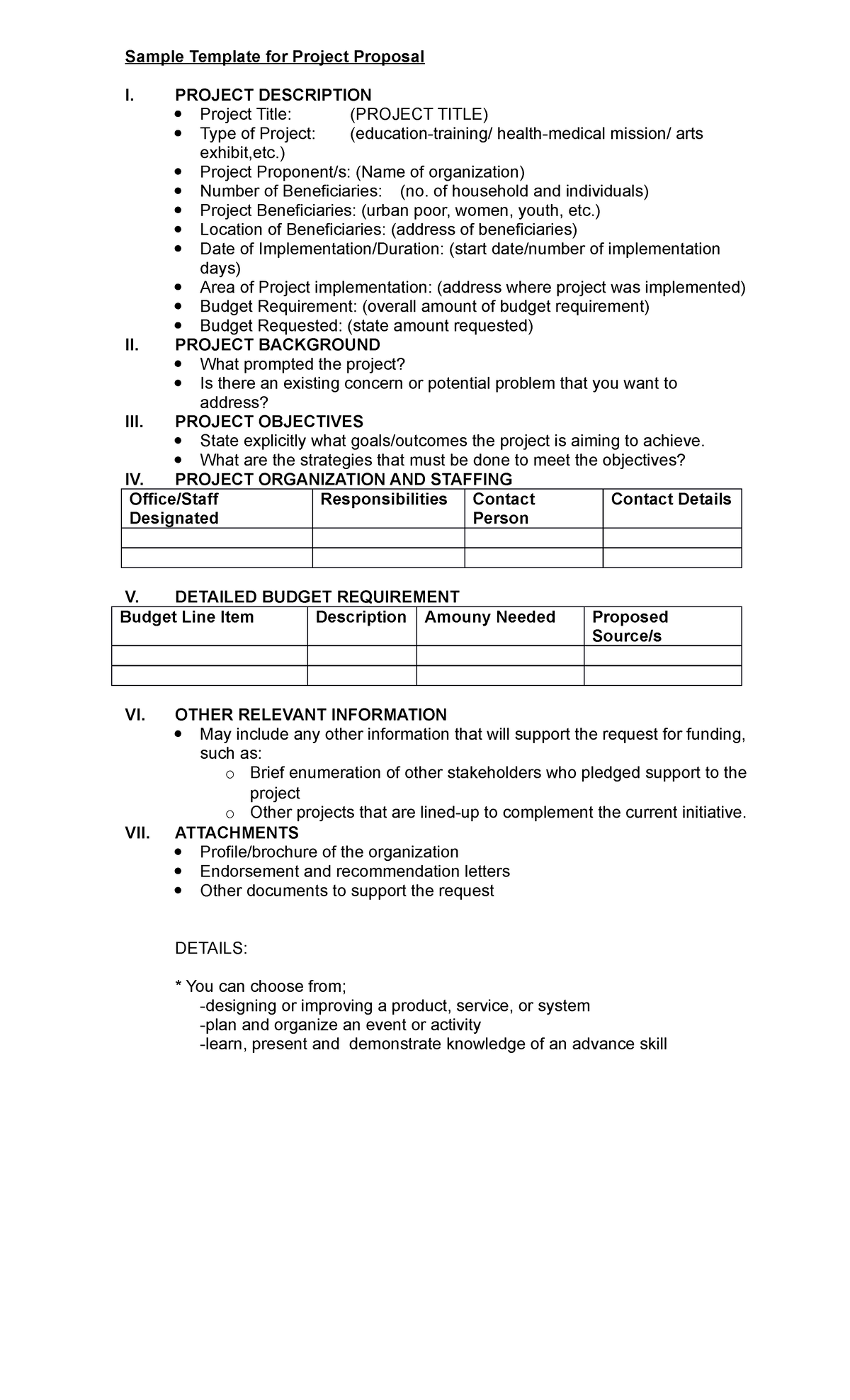 Project- Proposal- Template - Sample Template for Project Proposal I ...