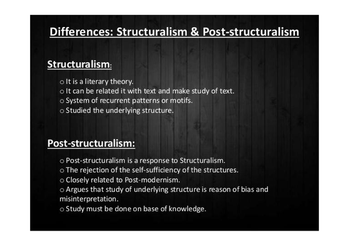 structuralism in literature essay