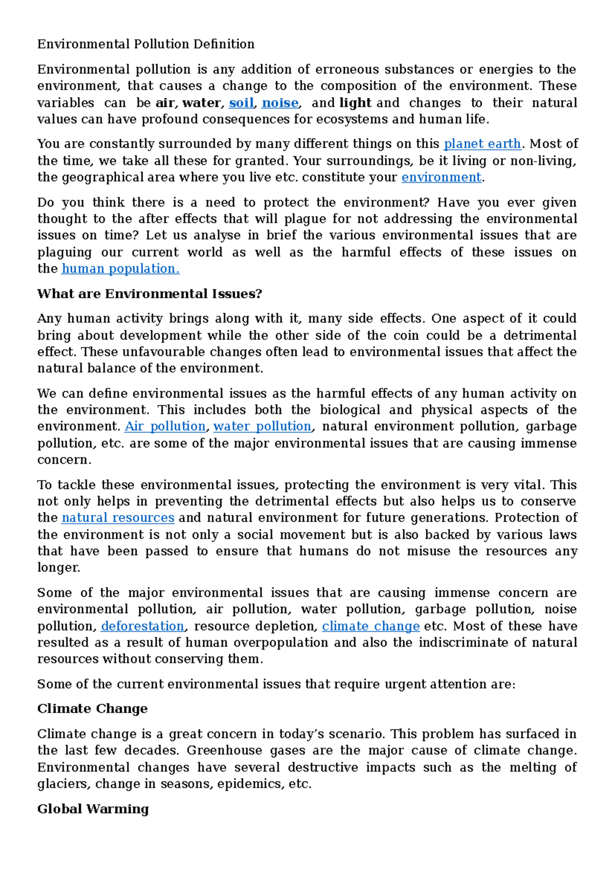 Environmental Law MOD I - Copy - Environmental Pollution Definition ...