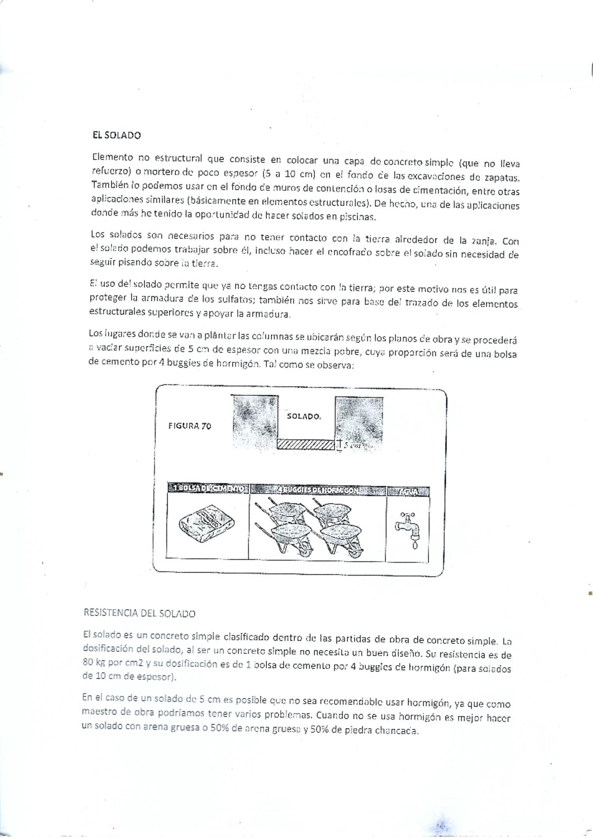 El solado - EL SOLADO Elemento no estructural que consiste en colocar ...
