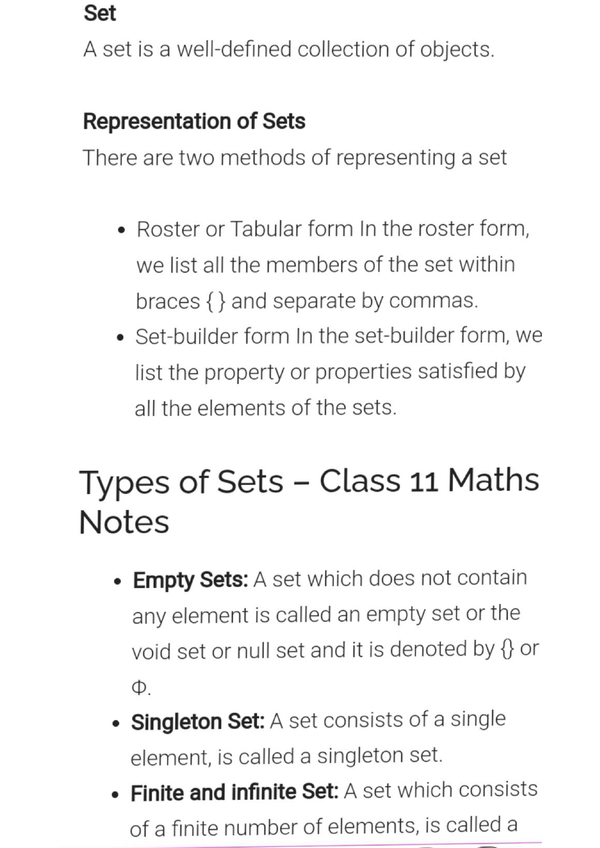 Sets-plus One Maths Chapter 1 - Mathematics Class 11 - Studocu