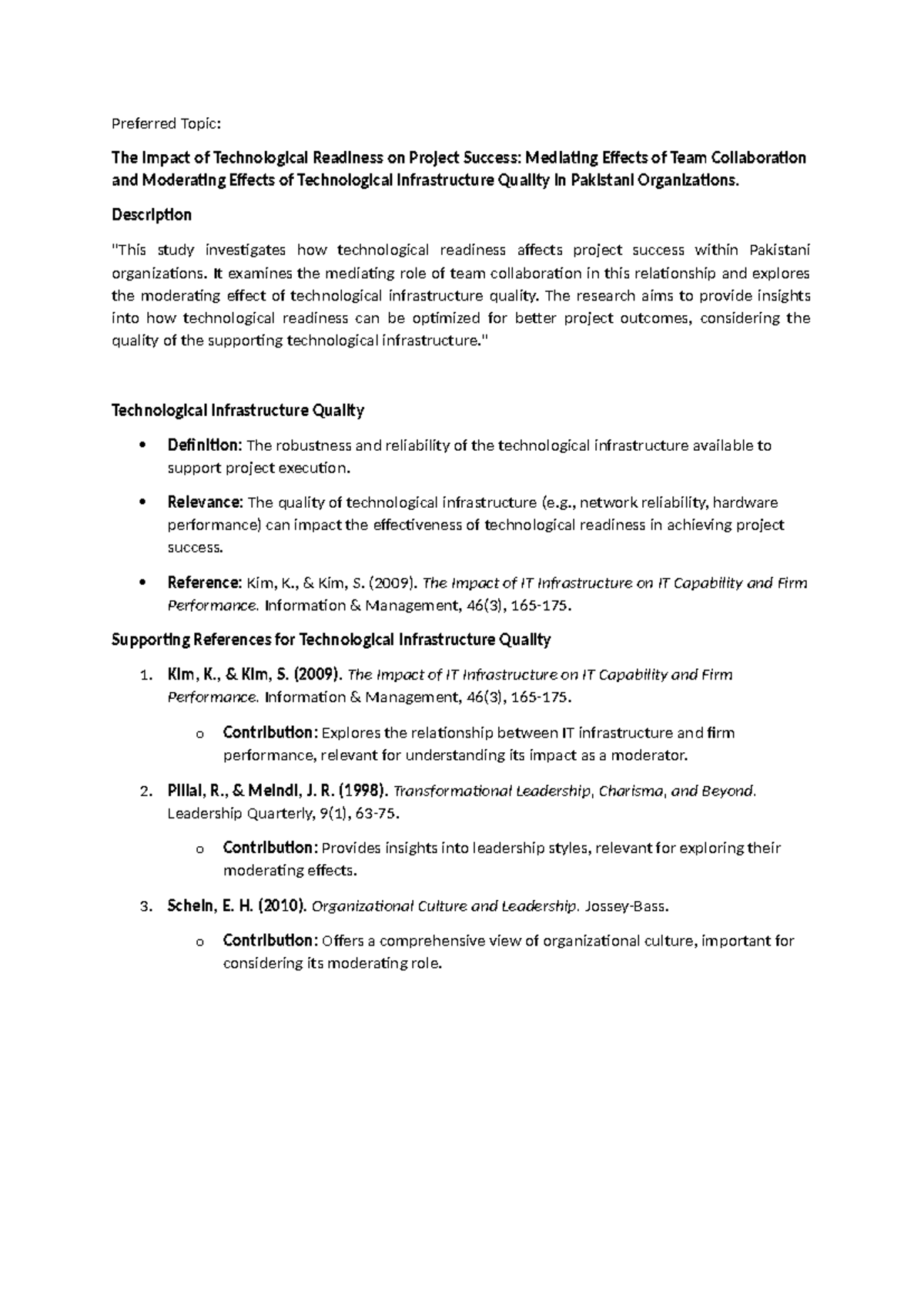 Preferred Topic - Preferred Topic: The Impact of Technological ...