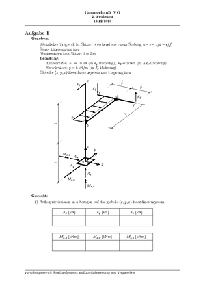 Baumechanik Mitschrift Teil 1 - Boiumech . MECHANIK O O Kinematik ...