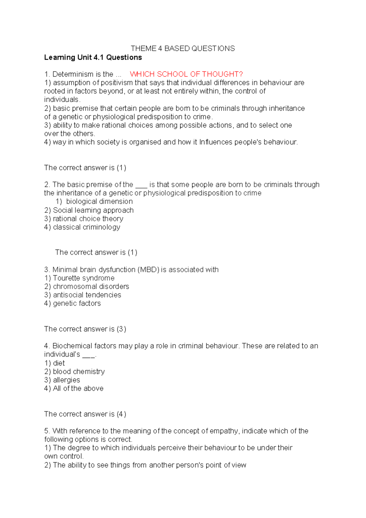 Theme 4 Based Questions - THEME 4 BASED QUESTIONS Learning Unit 4 ...