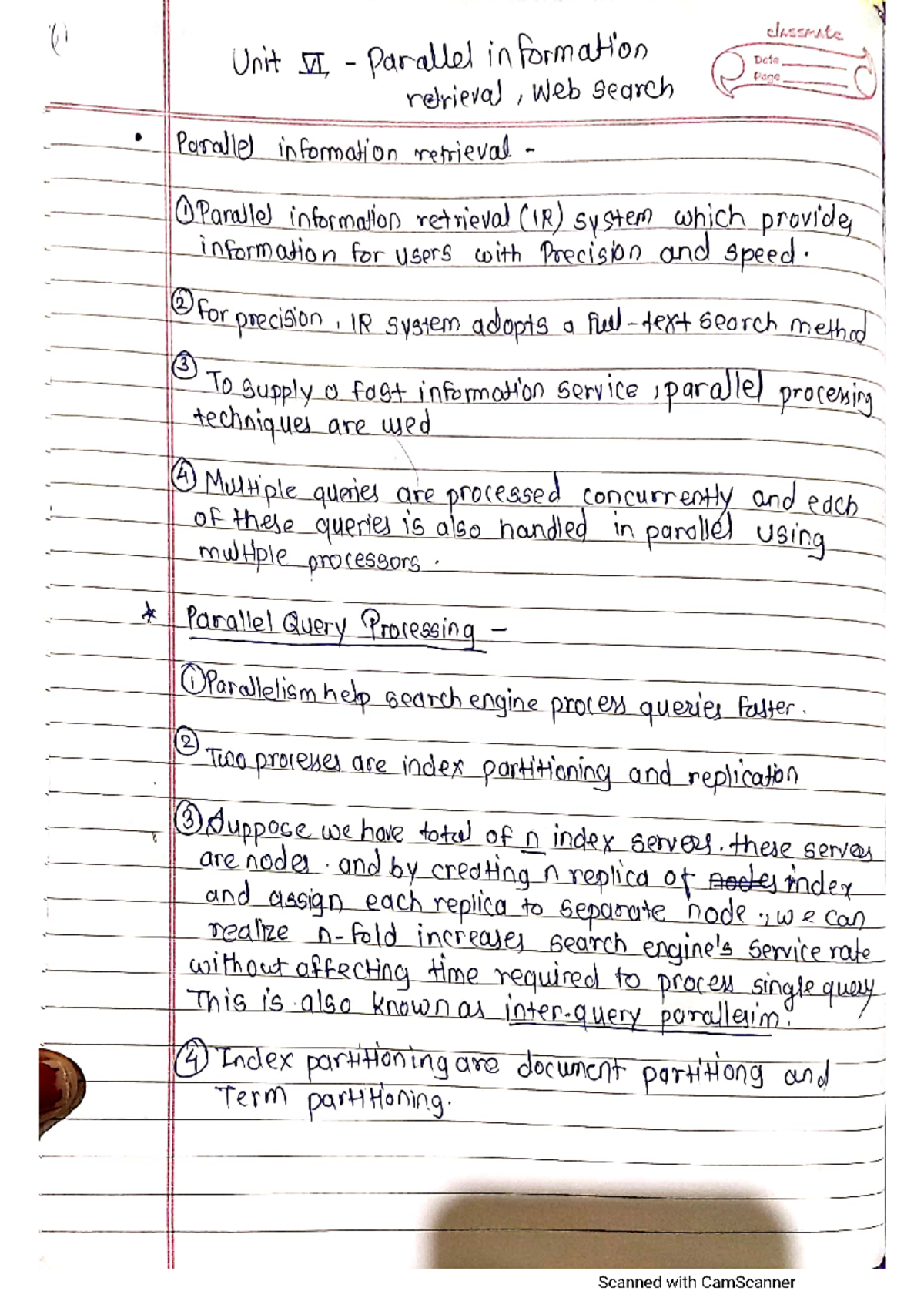 IR UNIT 6 Handwritten Notes - Computer Engineering - Studocu