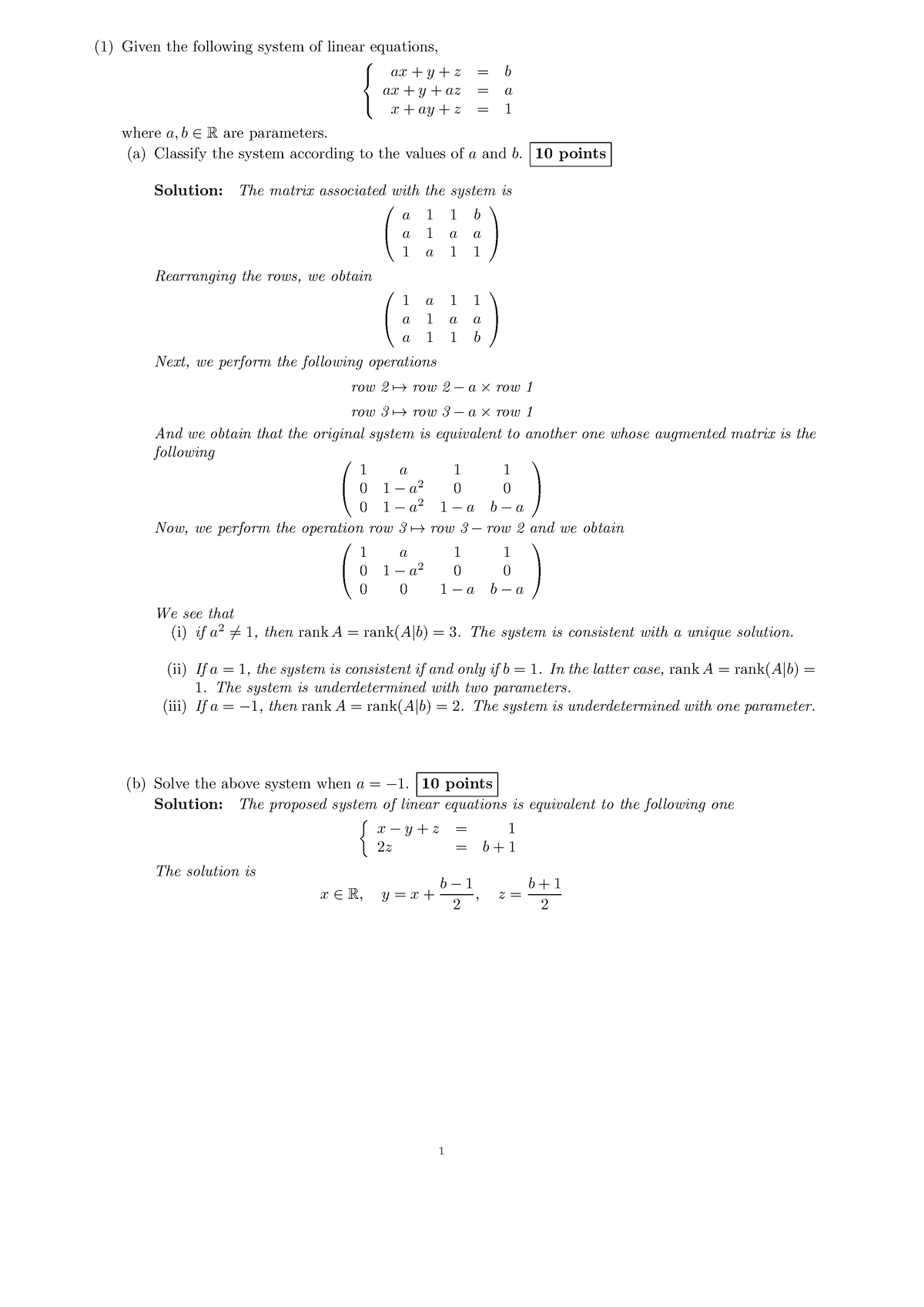 Eng Mate II Mayo 21 - practice material - (1) Given the following ...