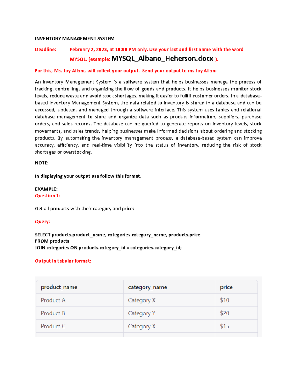 Inventory Management System lab2023 - INVENTORY MANAGEMENT SYSTEM ...