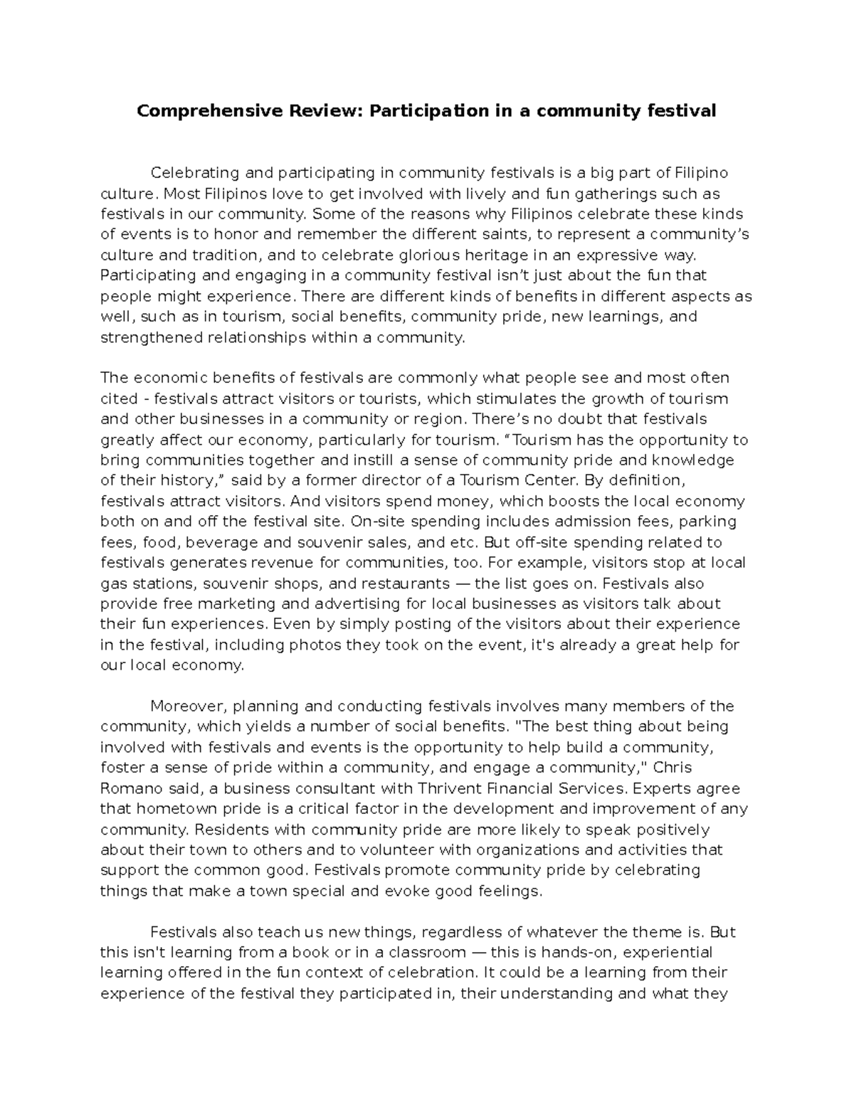 EFA (PT)-Comprehensive Review - Comprehensive Review: Participation in ...