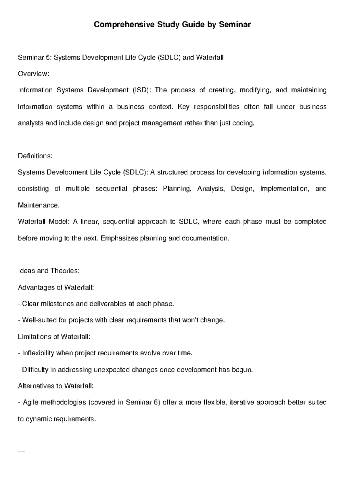 Comprehensive Study Guide Final - Comprehensive Study Guide by Seminar ...