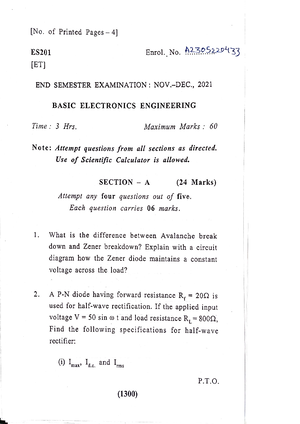 May 2018 - question paper of BEE - ENGINEERING MECHANICS – SEMESTER 1 ...