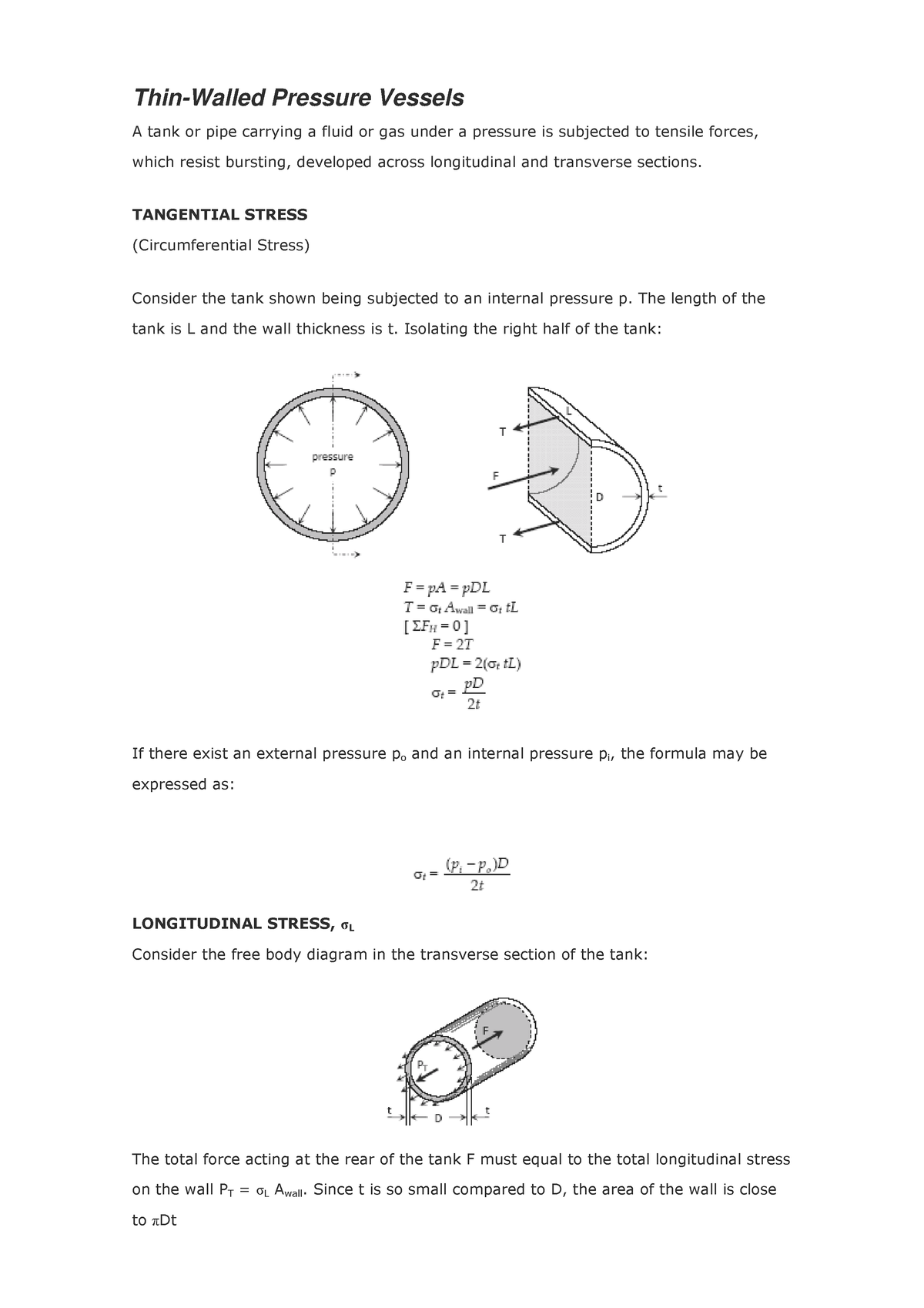 5 2021 12 1803 46 12 PM - Thin-Walled Pressure Vessels A tank or pipe ...