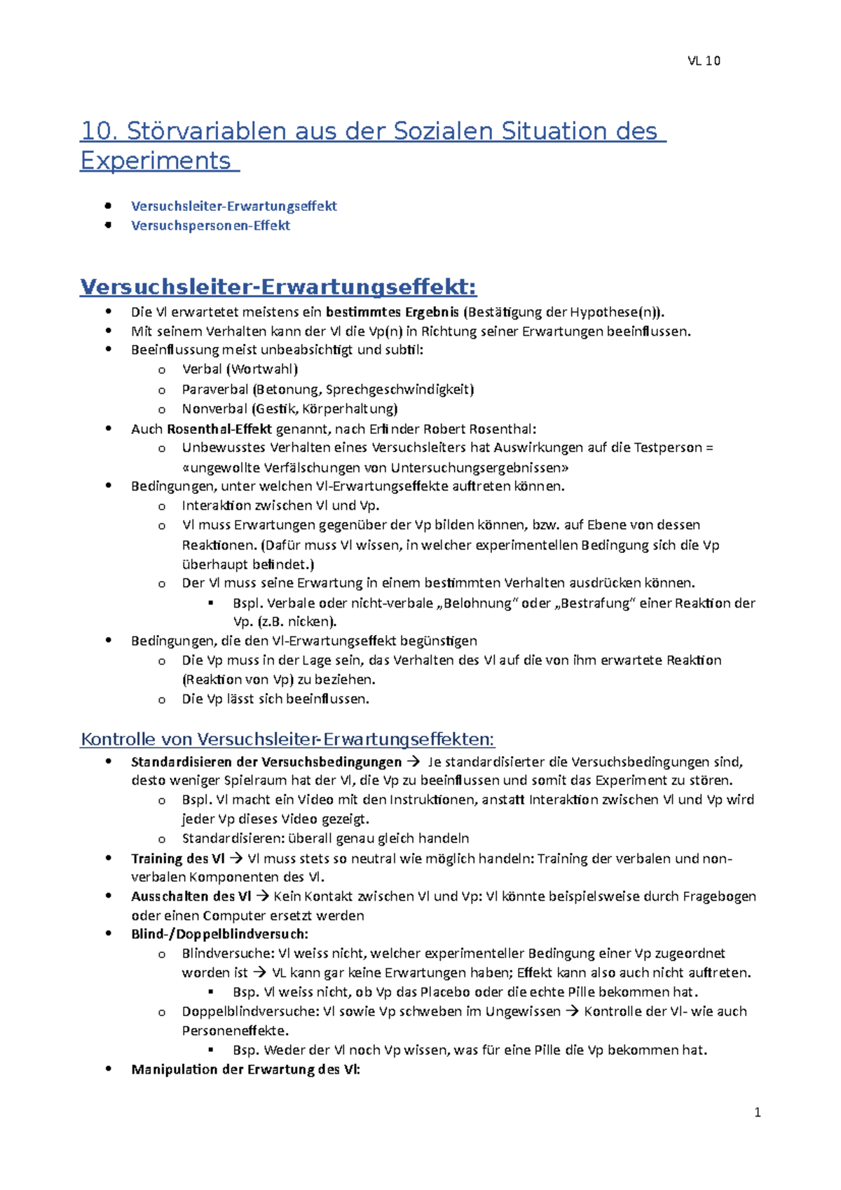 Vorlesung 10 Methoden HS20 Störvariablen Soziale Situation Und Quasi ...