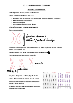 Week 2 Human Genetic Disorders: Mendelian Genetics - Week 2- Mendelian ...