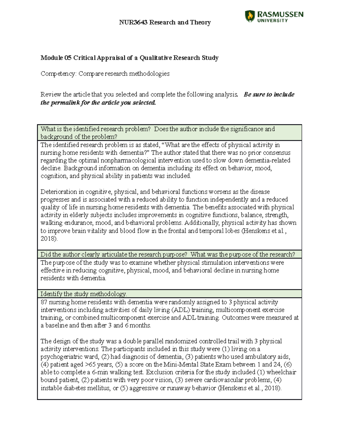 Module 05 Discussion - NURISNG DOCUMENTS - NUR3643 Research And Theory ...