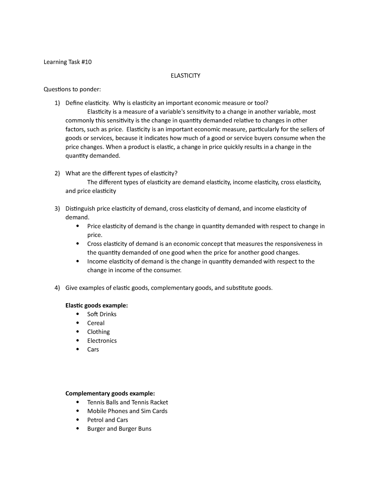 Basic Microeconomics Elasticity Of Demand, Price Elasticity Of Demand ...