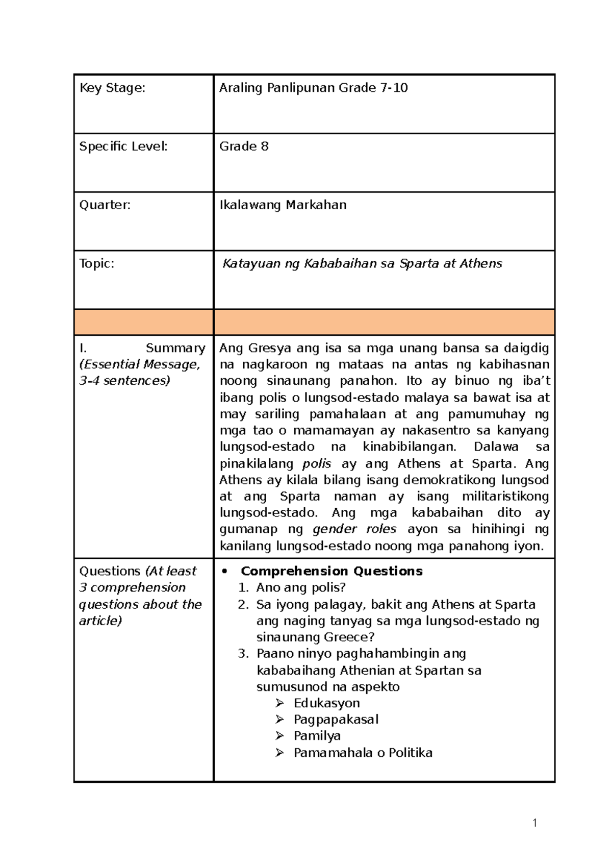 AP 8 CSE Reader 2 CSE Materials Key Stage Araling Panlipunan Grade
