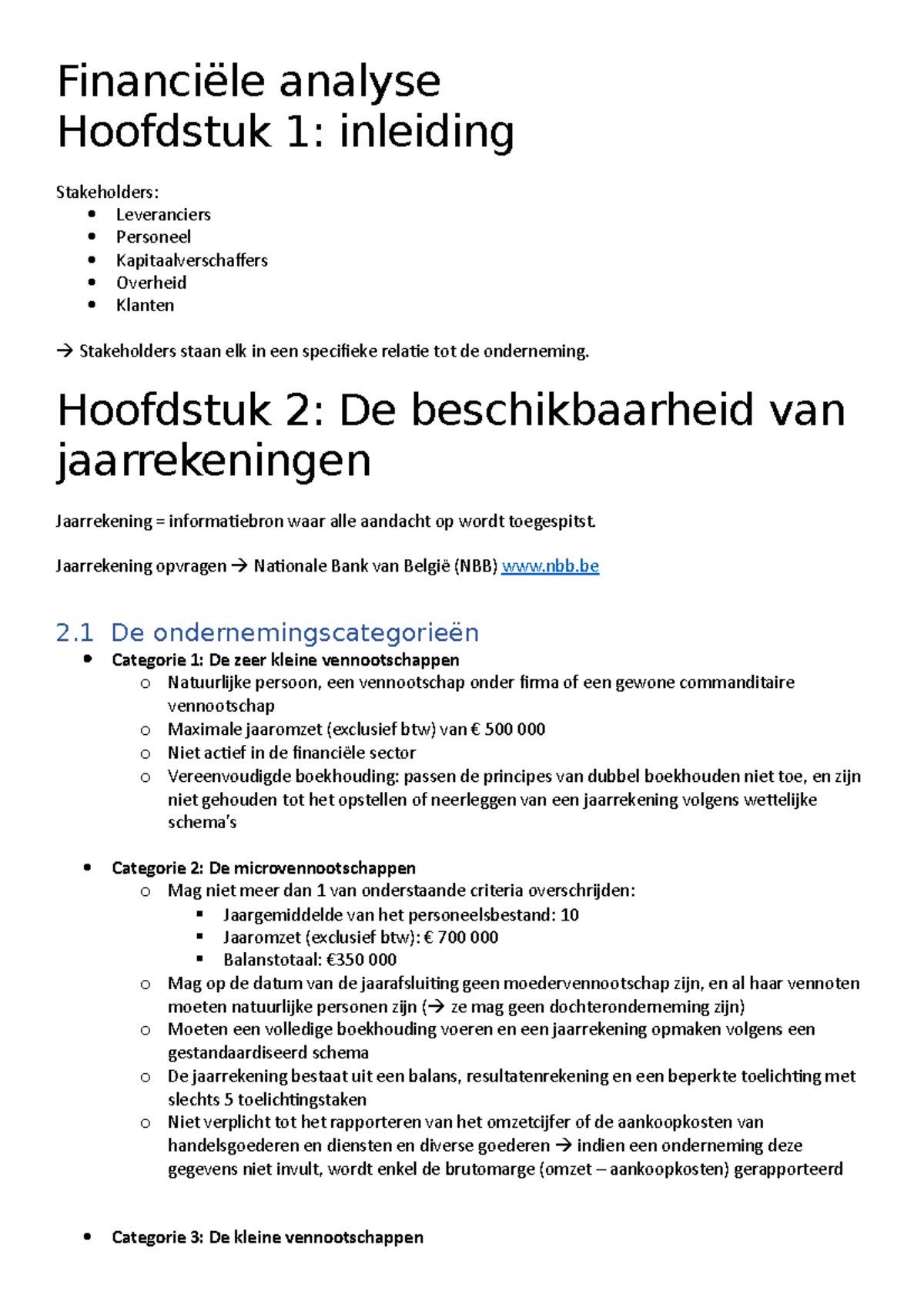 Theorie-deel-1 - Samenvatting Deel 1 - Analyse Hoofdstuk 1: Inleiding ...