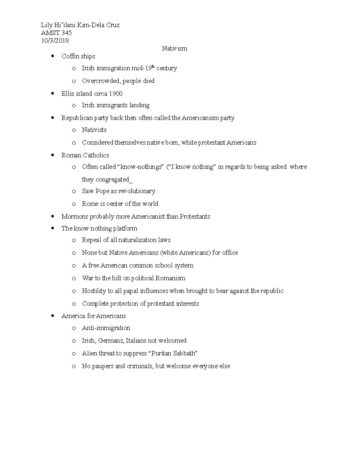 Nativism Apush - 4v6r9uk