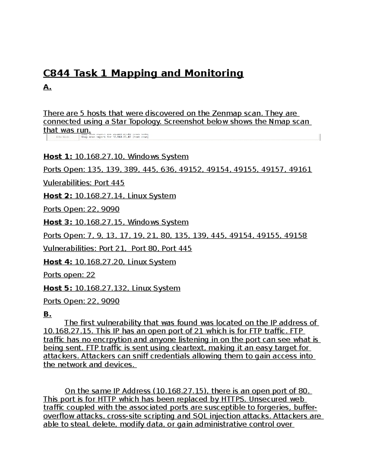 C844 Task 1 Mapping And Monitoring - C844 Task 1 Mapping And Monitoring ...