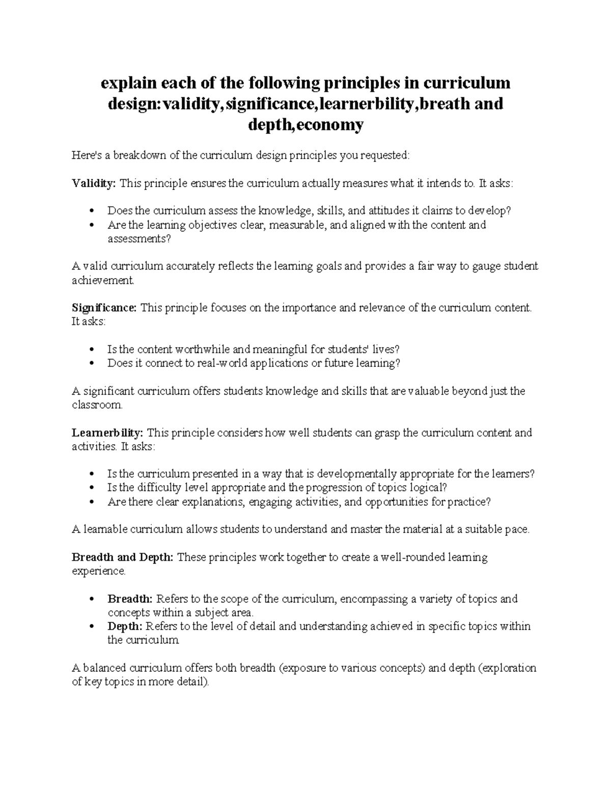 Cs assgn - notes - explain each of the following principles in ...