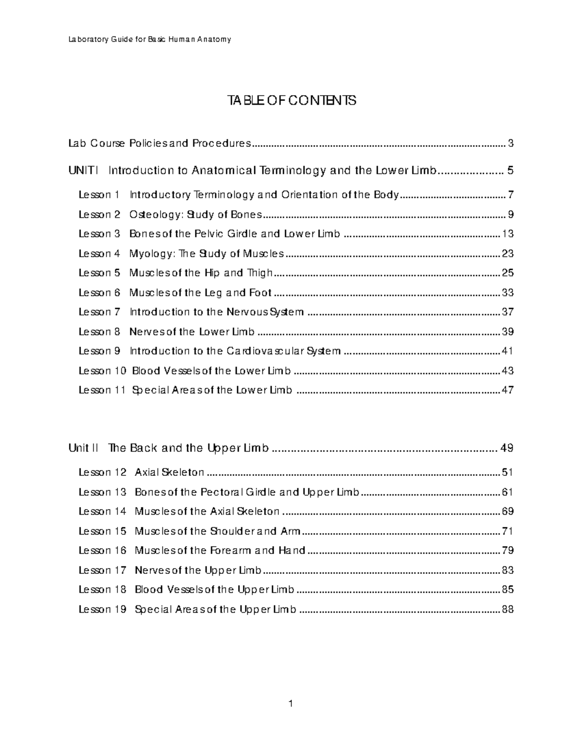 Rodrig.Cario Lab Manual Lessons 1-3 - TABLE OF CONTENTS La b C o urse ...
