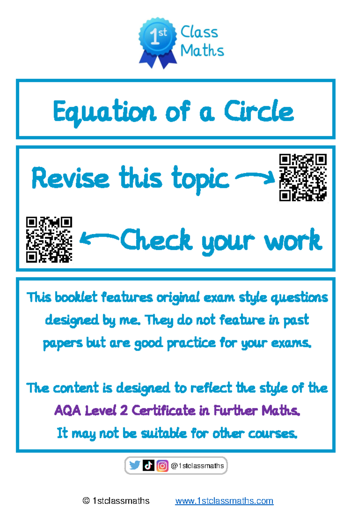 Equation of a Circle Exam Questions - Equation of a Circle Revise this ...