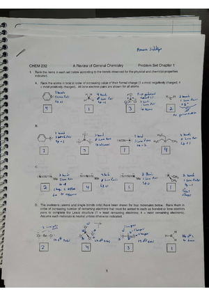 CHEM 232 PS3 SP22-1 - Problem Set 2 Professor Mohr/Wardrop - CHEM 232 ...