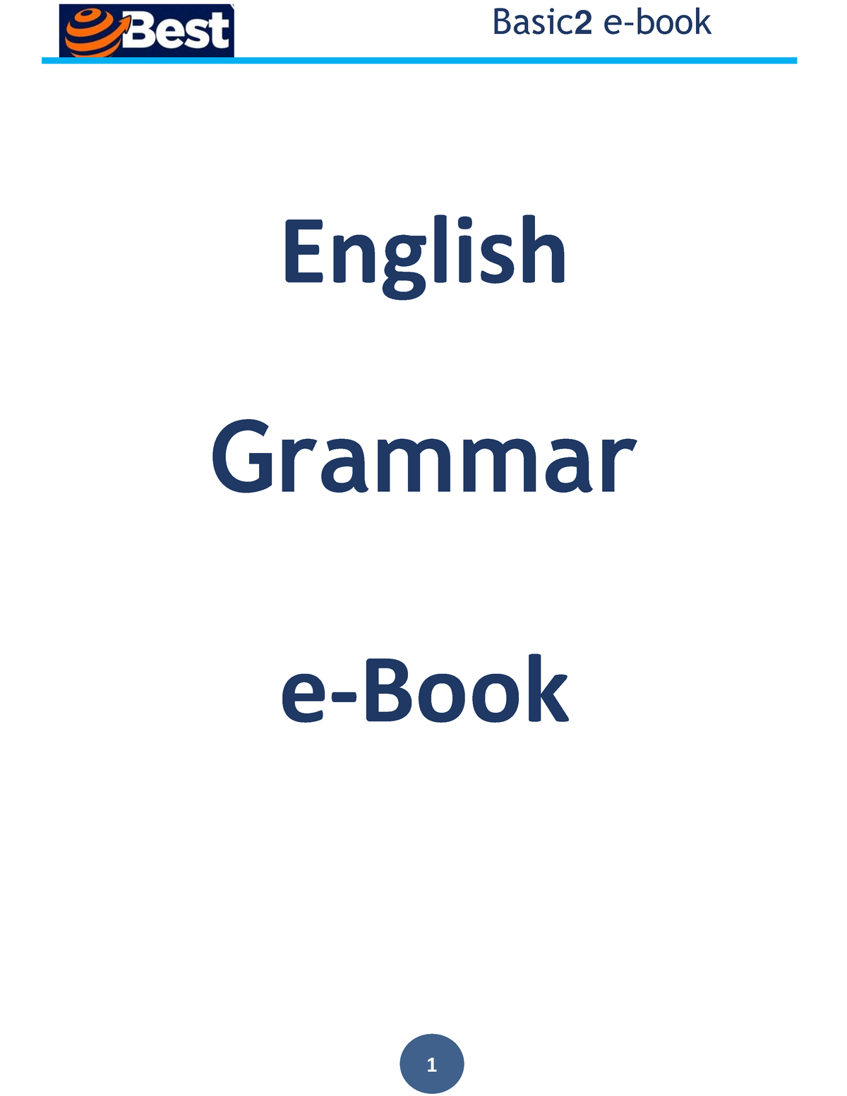 Basic English Grammar Book 2 - English Grammar e-Book Table of Contents ...