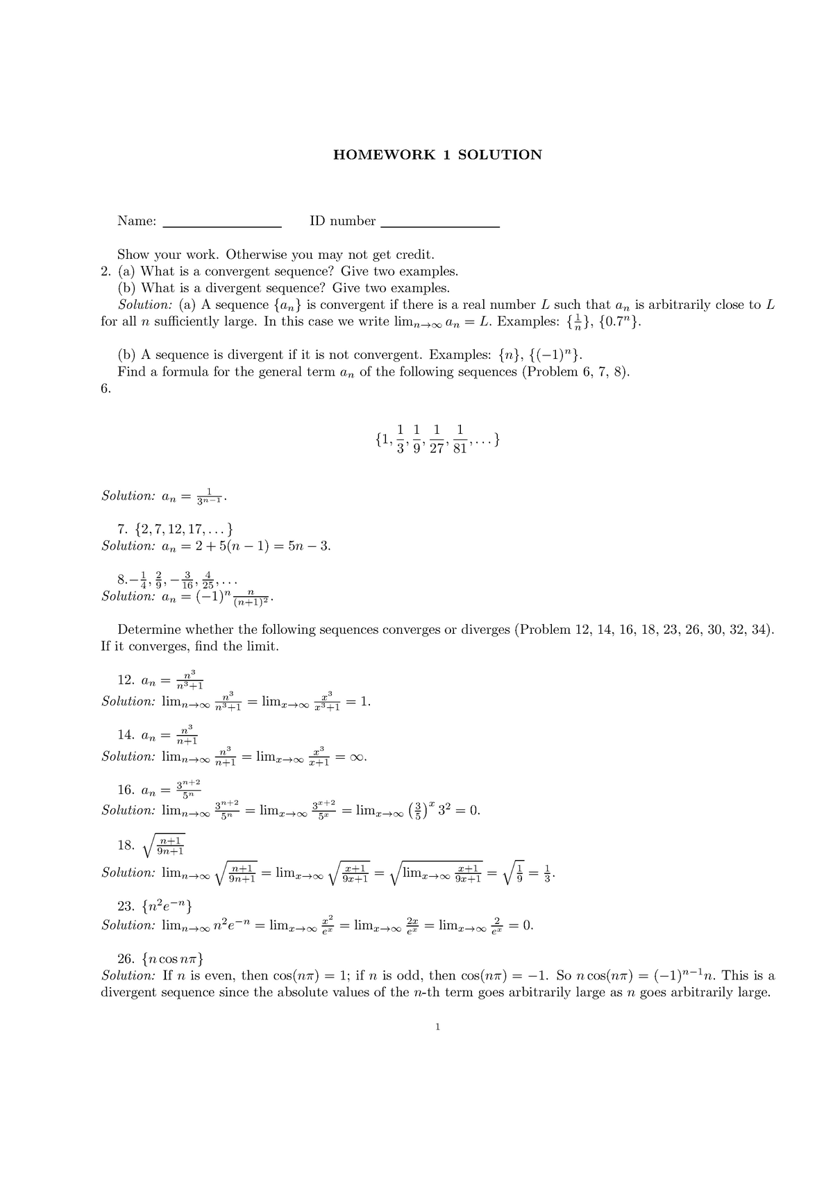 Mat253 Spring 17 Hw1 Solution Studocu