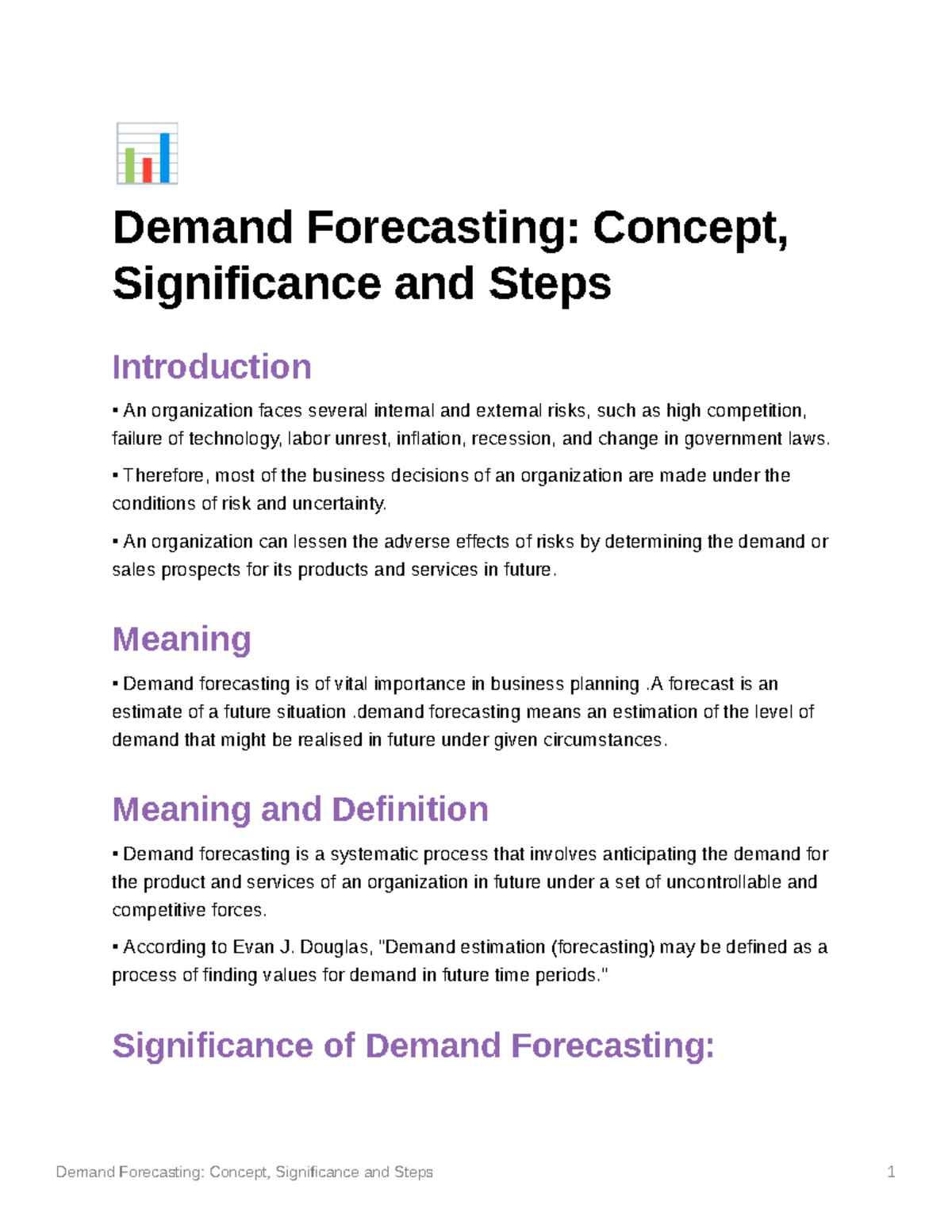Demand Forecasting Concept Significance and Steps - ̧ Demand ...