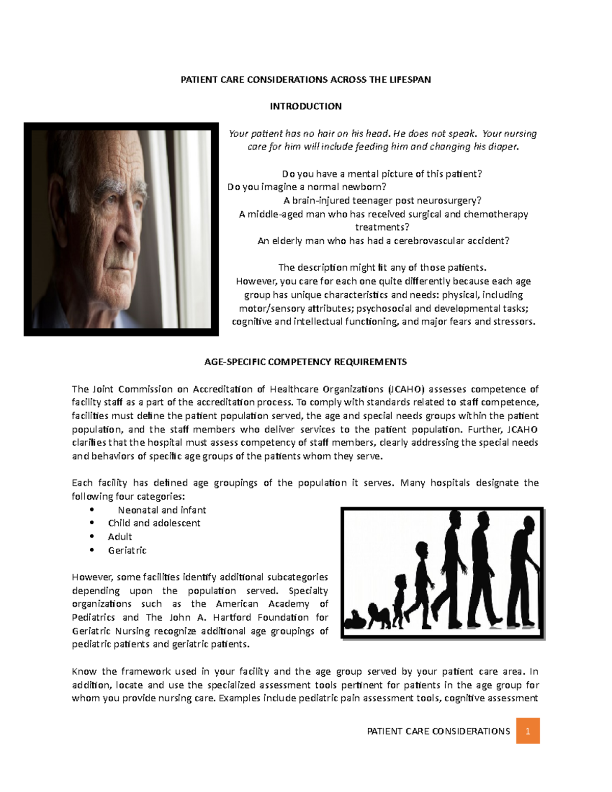 Patient-CARE- Considerations - PATIENT CARE CONSIDERATIONS ACROSS THE ...