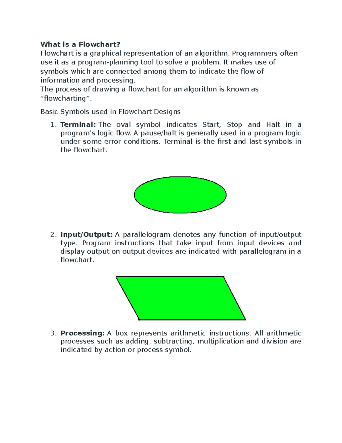 Flowchart and Loops - Notes - What is a Flowchart? Flowchart is a ... image.