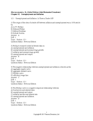 Chapter 9 - test bank - 1 Macroeconomics, 9e, Global Edition (Abel ...