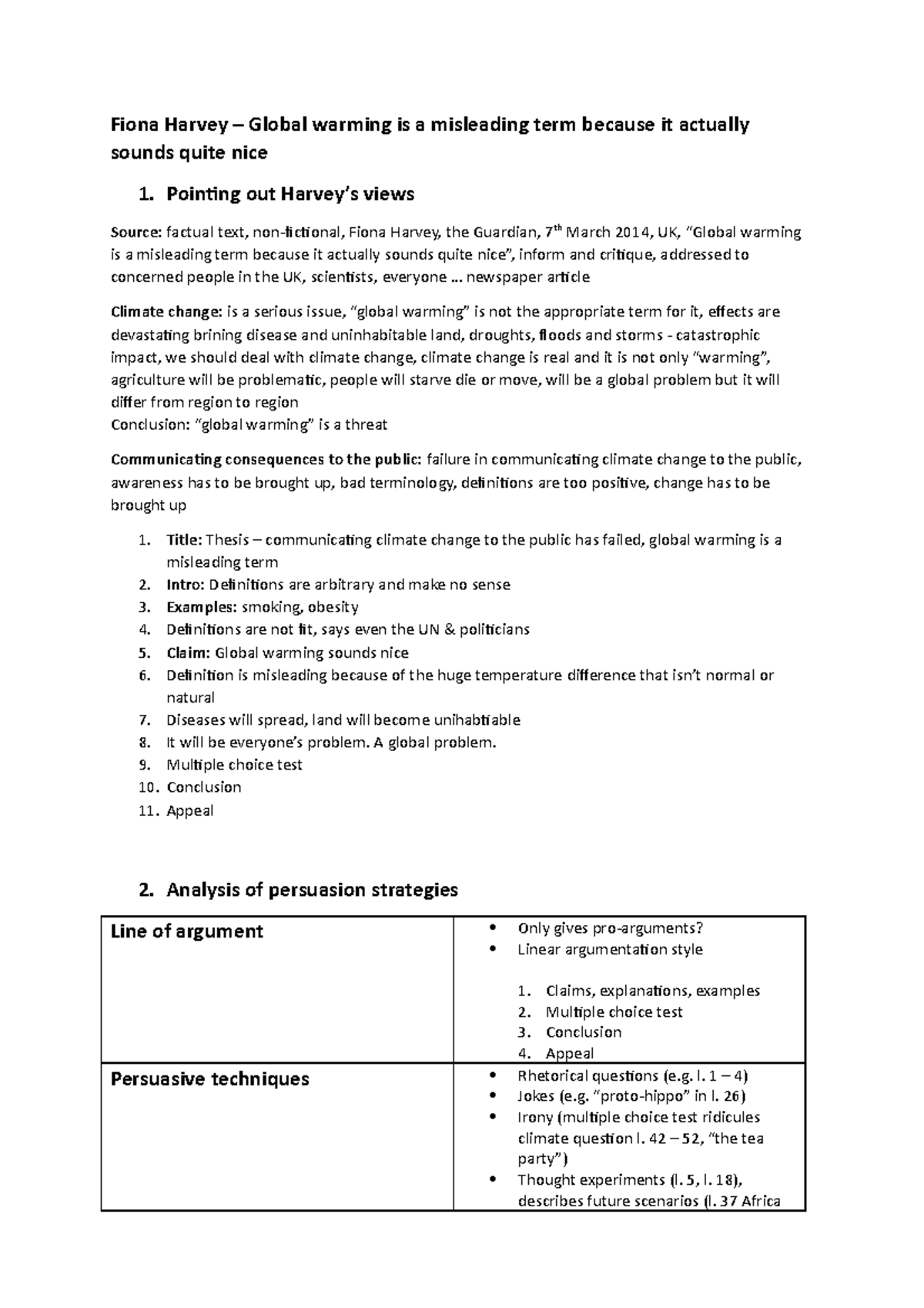 Global Warming Is Misleading Fiona Harvey Global Warming Is A Misleading Term Because It Studocu