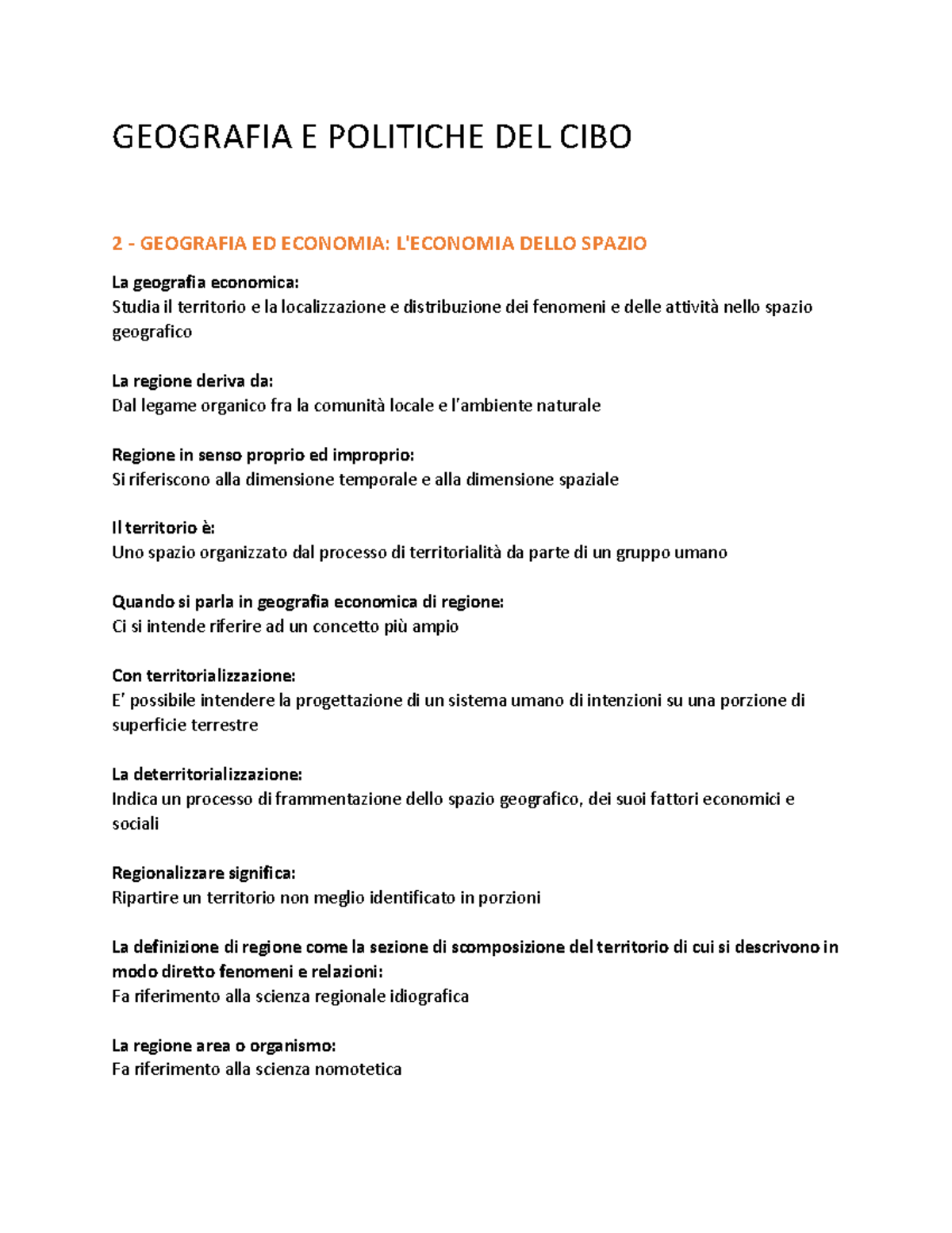 Banca DATI GEO - Geografia E Politiche Del Cibo - GEOGRAFIA E POLITICHE ...