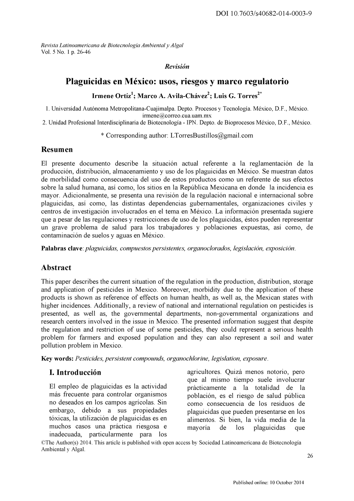 Plaguicidas En México: Usos, Riesgos Y Marco Regulatorio - Revista ...