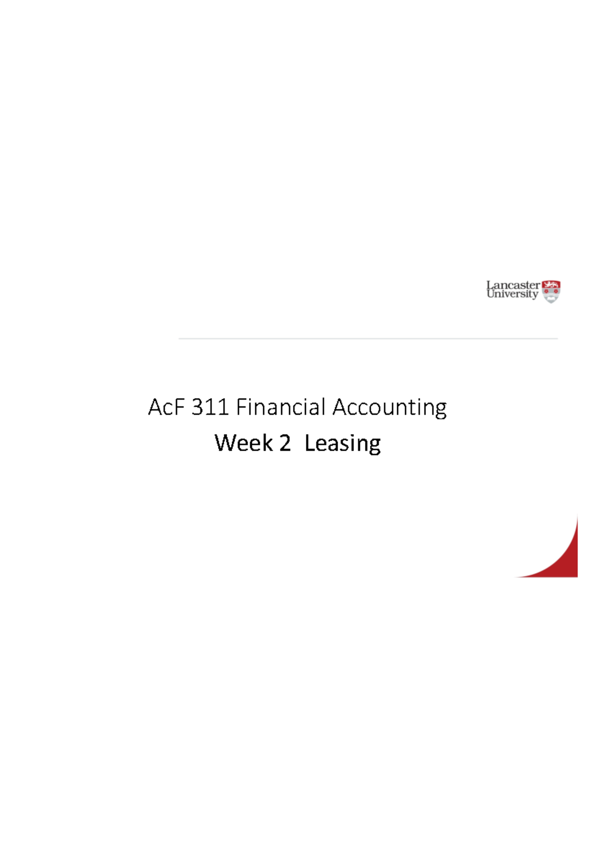 Week 2 Leasing 2019 - Slide 36 Corrected - AcF 311 Financial Accounting ...