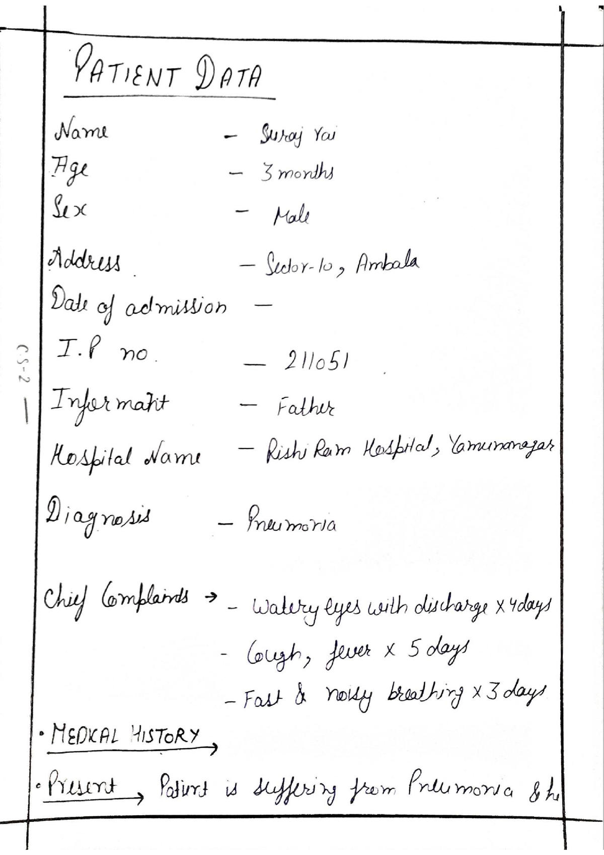 nursing case study pneumonia